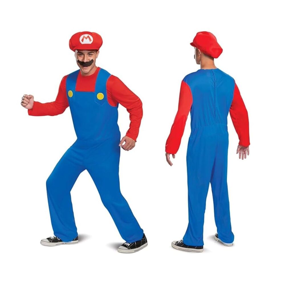Super Mario Bros. Mario Costume, Official Licensed (X-Large 42-46)
